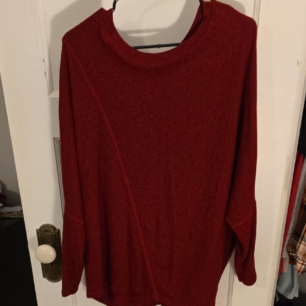 Maurices Deep Red Crew Neck Sweater